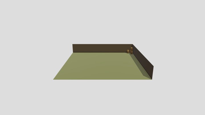 Barrels in a Corner 3D Model