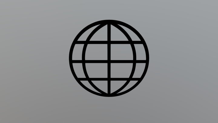 GLOBE WITH MERIDIANS 3D Model