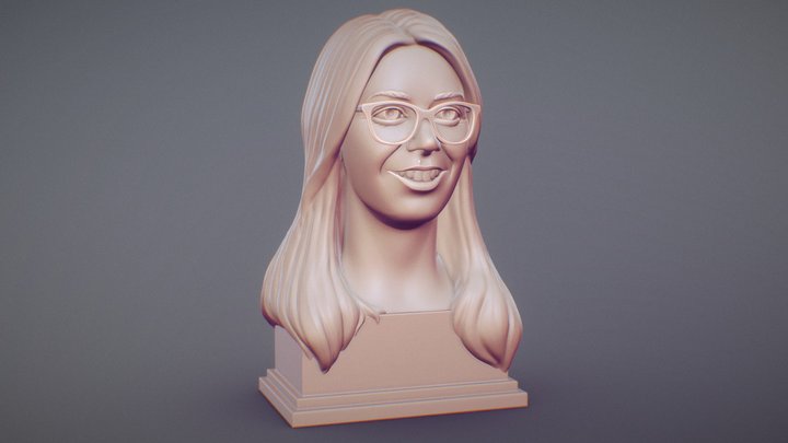 Female Portrait Bust 3D Model