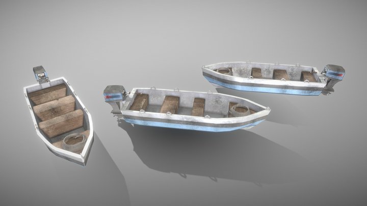 General Realistic Motor Boat 1 3D Model