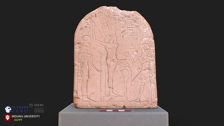 3D rendering of Cult Stele of Ahmose