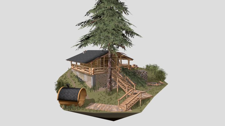 DAE Diorama - Forest Loner 3D Model