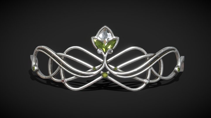 Tiara Diadem Crown / Elven Crown 3D Model