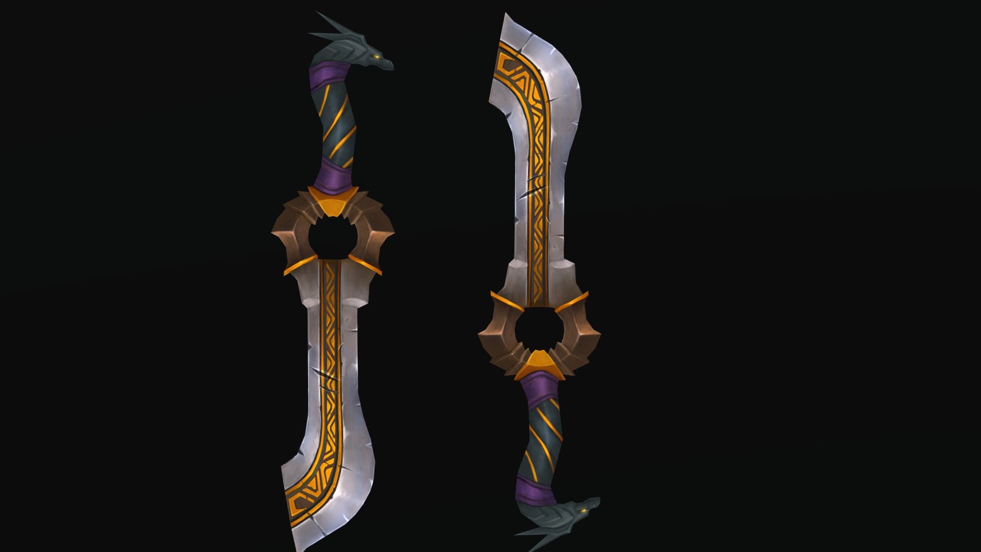 hand painted dagger