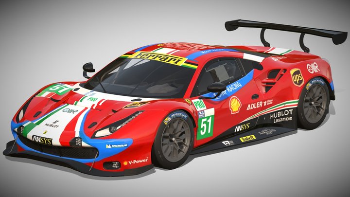 2018 Ferrari 488 GTE – Modelo 3D gratuito STL