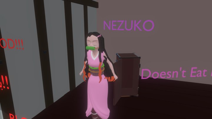 Nezuko-Demon Slayer RIGGED 3D Model