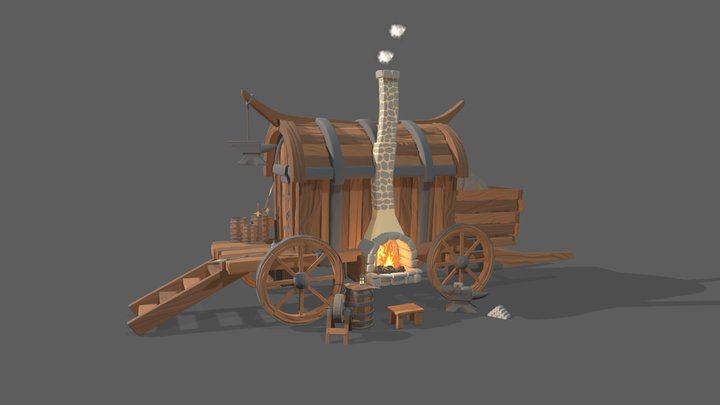 DAE - The Traveling Wagon 3D Model