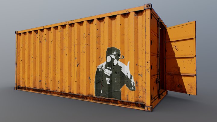 Industrial shipping container 3D Model