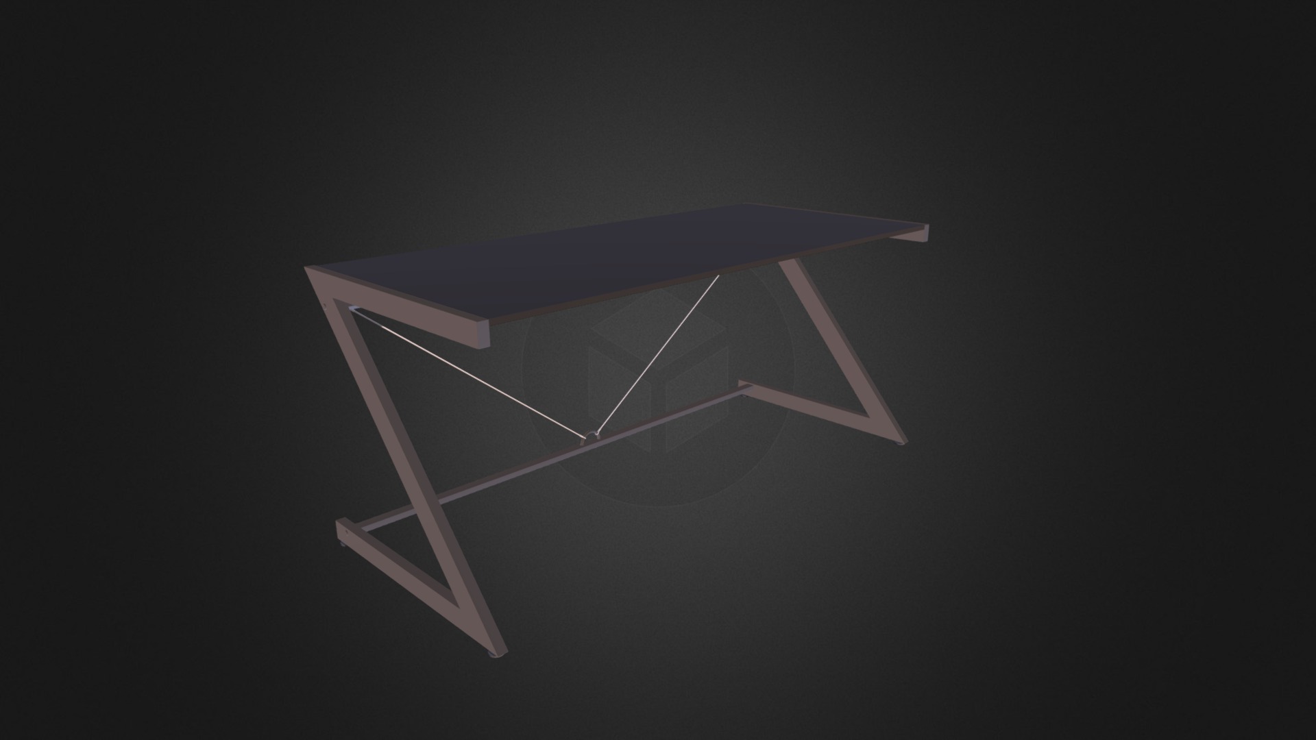 3D model Office Desk - This is a 3D model of the Office Desk. The 3D model is about a blue and white logo.
