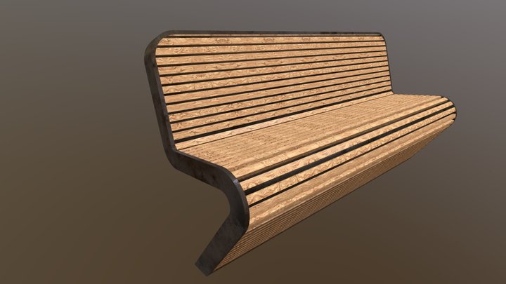 Modern Bench 3D Model