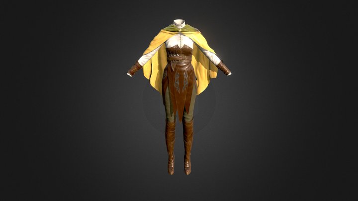 Female armor set 3D Model