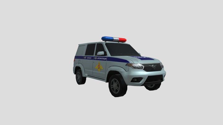 UAZ Patriot Military Automobile Inspection 3D Model