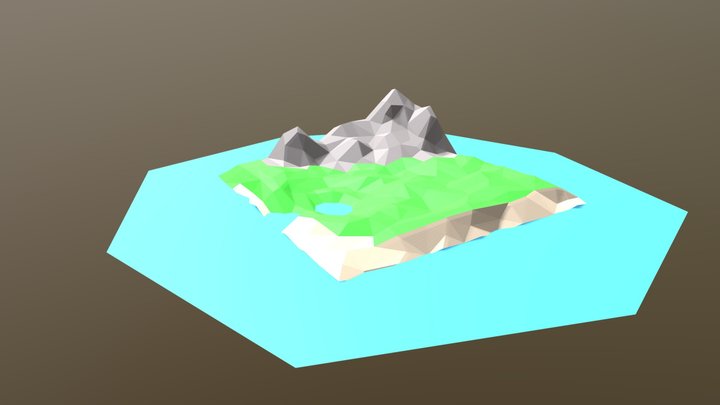 Low-Poly Scene 3D Model