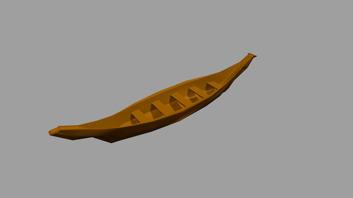 Haida Canoe 3D Model