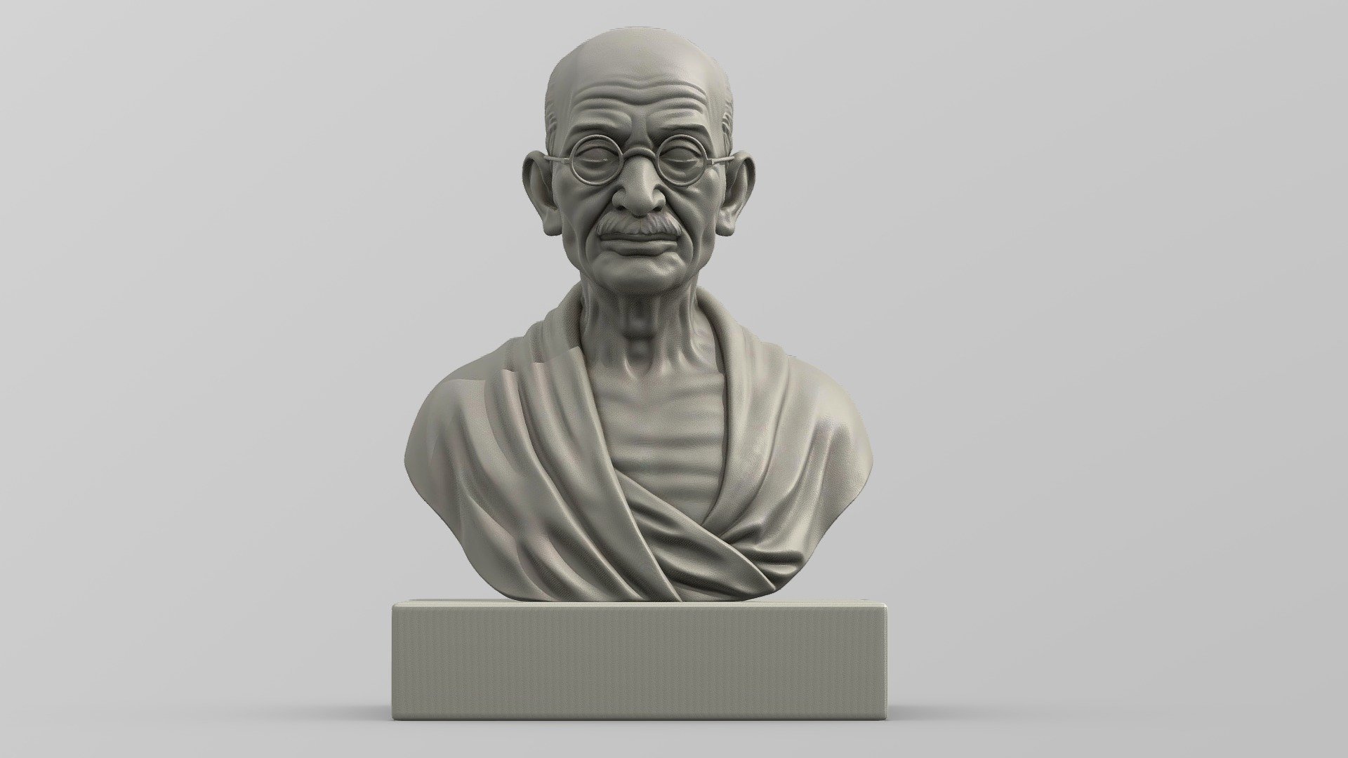 Mahatma Gandhi - Download Free 3D model by leofinearts [c580958] - Sketchfab