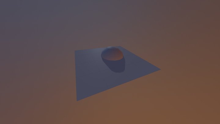 Plane With Sphere 3D Model