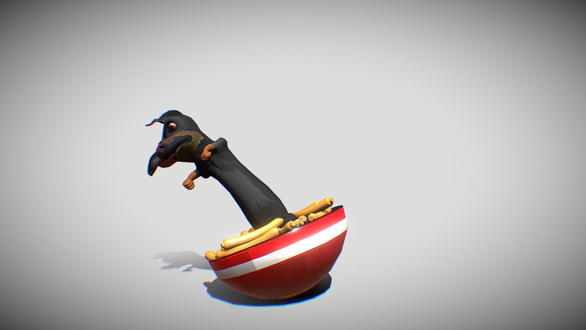 Sausage Dog Optimized for games Download Free 3D model by blackant