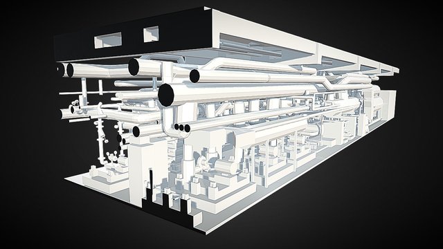 Skyscraper Mechanical Room 3D Model
