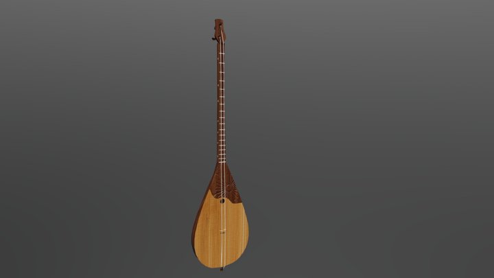 Kazakh Dombra – Musical Instrument (3D Model) – Modello 3D gratuito STL