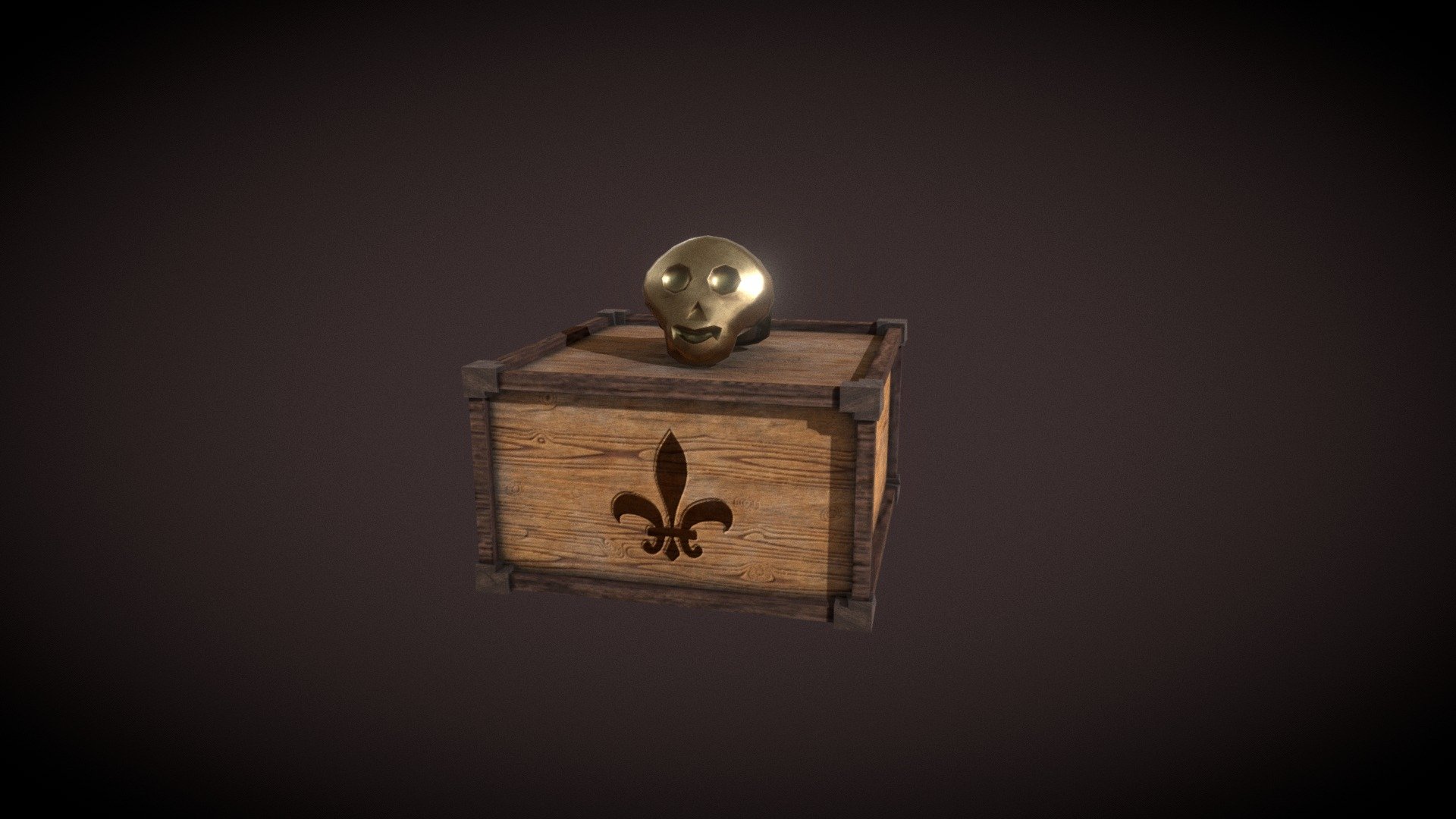 Skeleton Ring On Wooden box