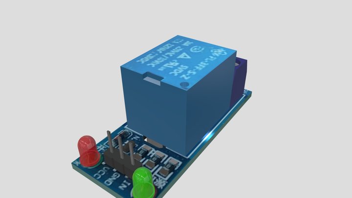 Relay 1 Channel to 5V 10A (Arduino Compatible) 3D Model