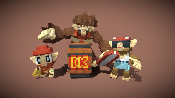 Donkey Kong Grookey Line (Cobblemon) 3D Model