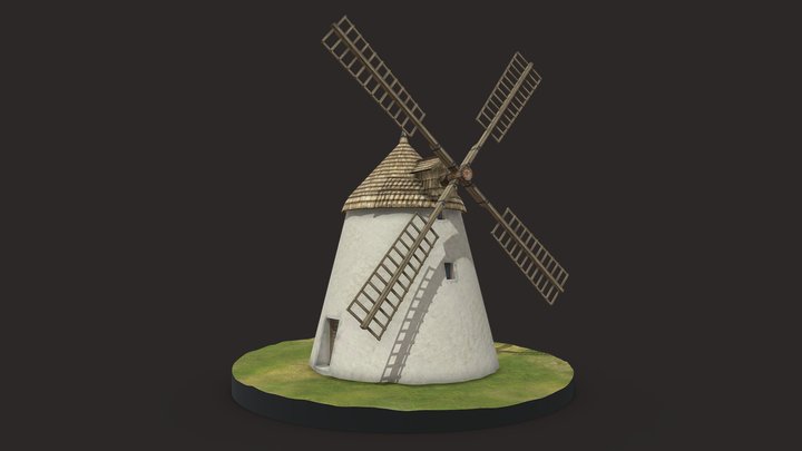 Veterný mlyn z 19. storočia 3D Model