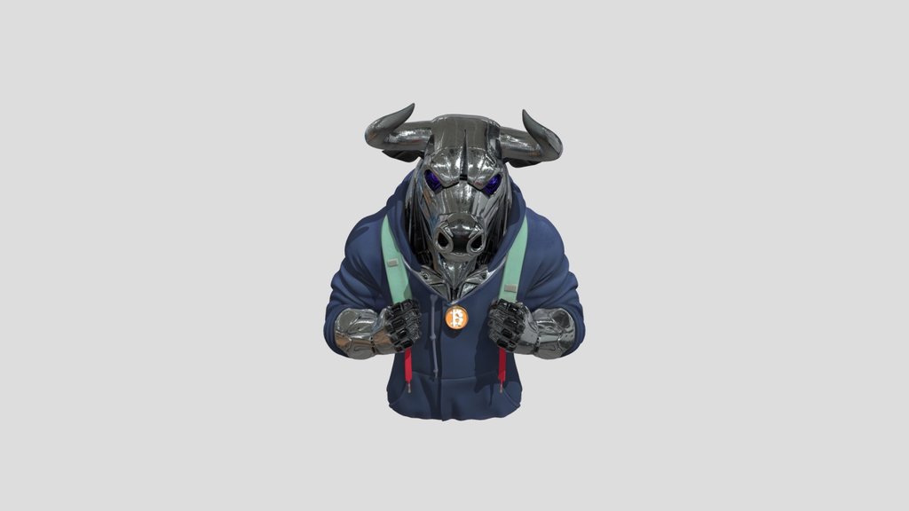 Bitcoin Bull in a Hoodie