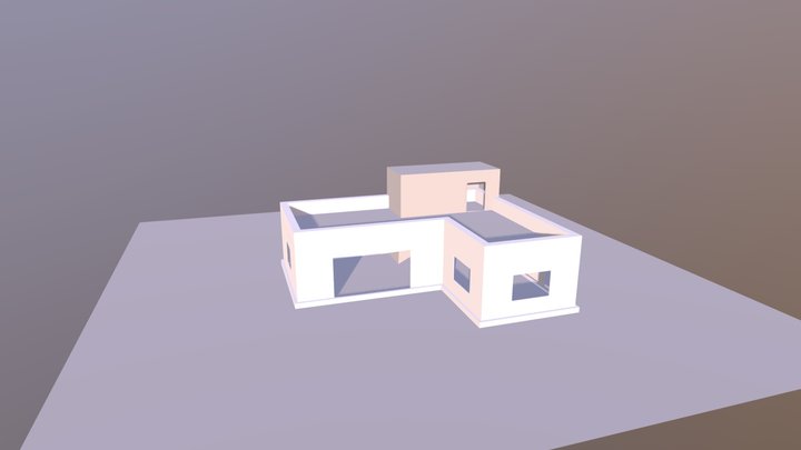 L shaped house 3D Model