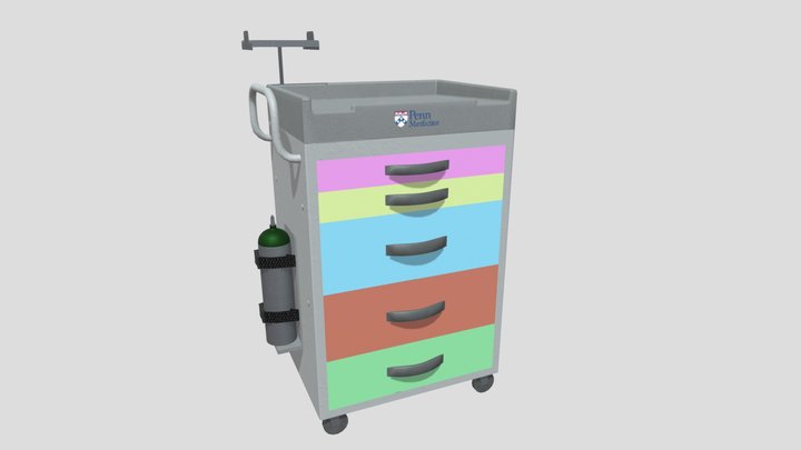 Crash Cart 3D Model