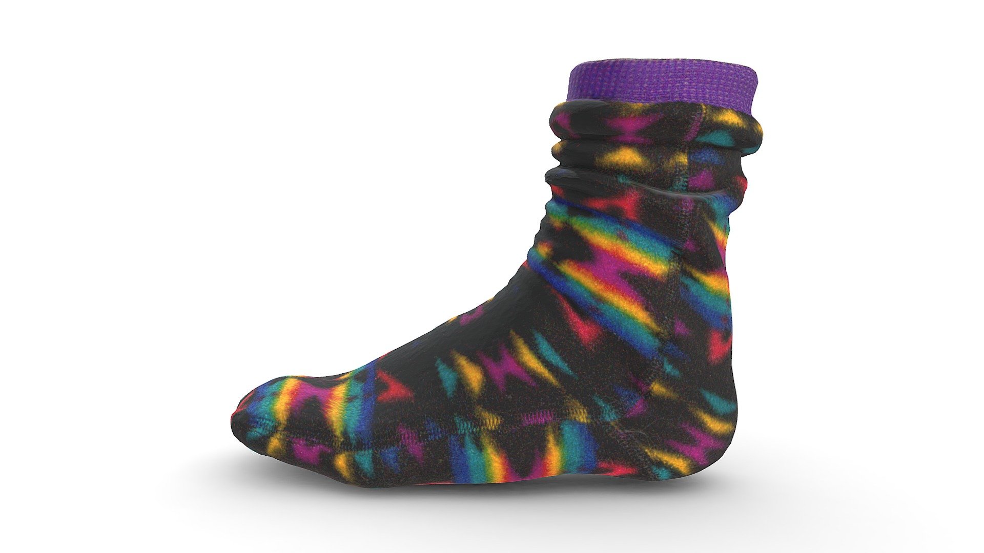 Women's 80's/90's Rainbow Ski Sock