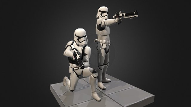 First Order Trooper - Star Wars:Galaxy of Heroes 3D Model