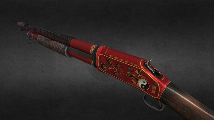Yin Yang - Trench Gun 3D Model