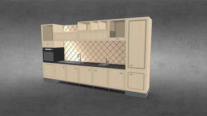 White kitchen 3D Model