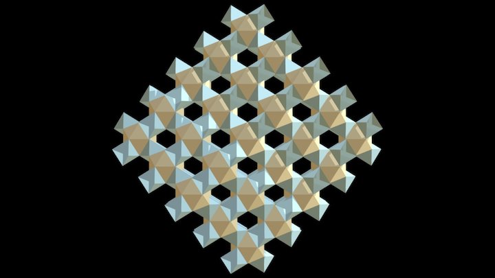 3D Lattice of Icosahedra and Octahedra 3D Model