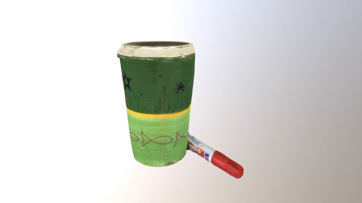 Cup and marker 3D Model