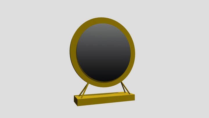 Modern Gold Mirror 3D Model