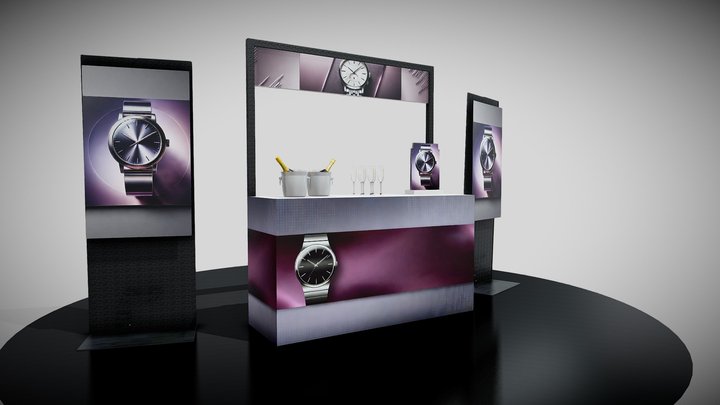 Promotional Banner Stand 3D Model