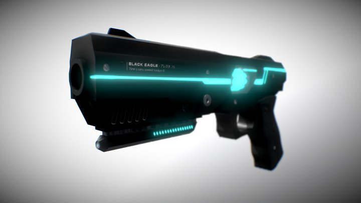Sci-Fi Gun Black Eagle 3D Model