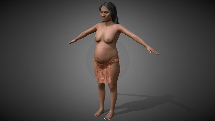 mujer embarazada 3D Model