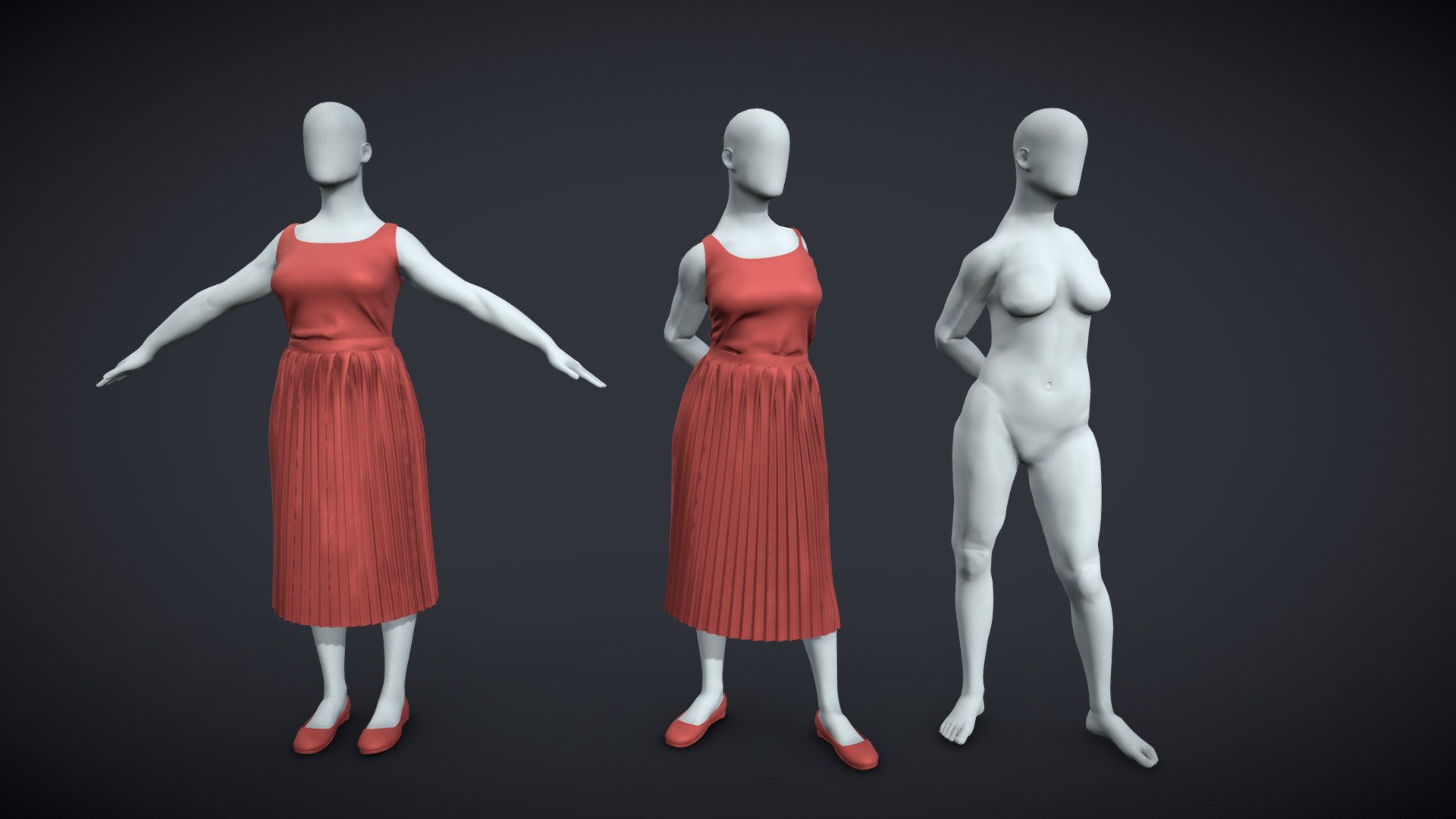 BlenderRig Female Mannequin for Sculpting - 05