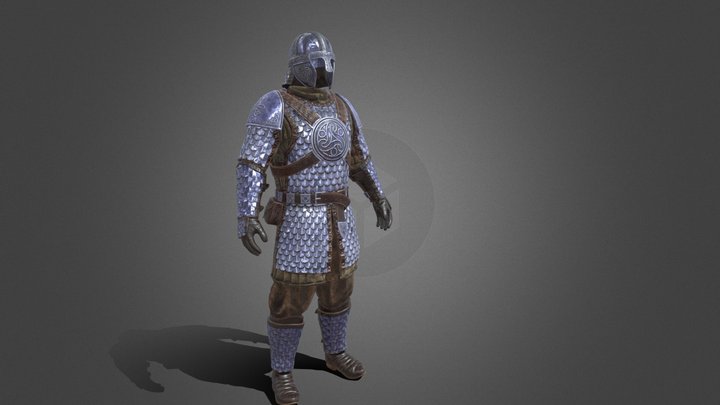 Fantasy scaled armor 3D Model