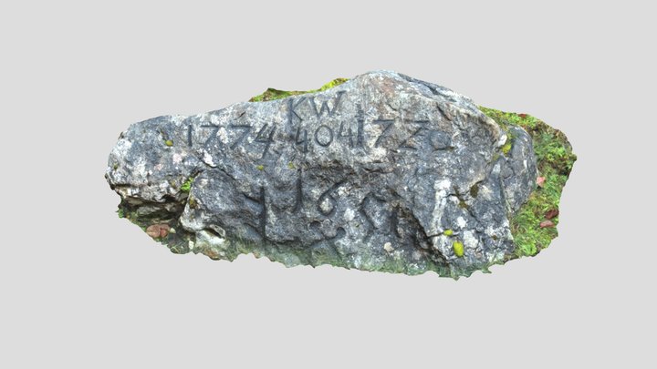 Historic border stone marking - Schronbach 01 3D Model