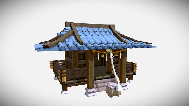Stylised Japanese Shrine 3D Model