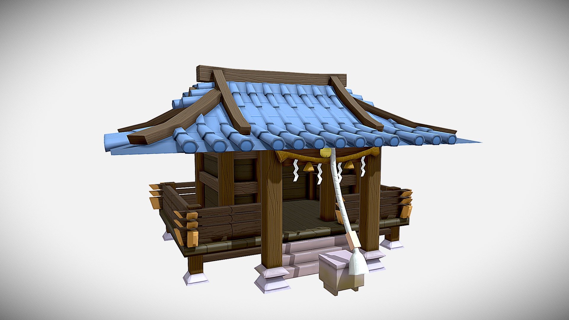 Stylised Japanese Shrine Buy Royalty Free 3d Model By Ghan