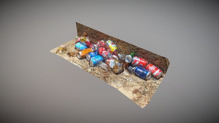 Pile of garbage in low poly