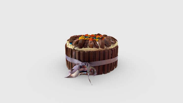 Kit Kat M&M Candy Cake 3D Model