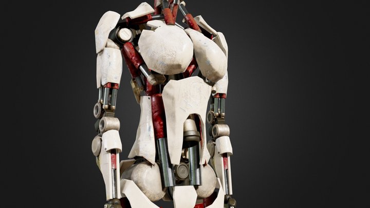 humanoid robot (cyborg) (rigged) 3D Model