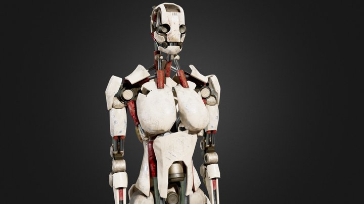 humanoid robot (cyborg) (rigged) 3D Model