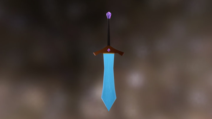 Amethyst Sword 3D Model